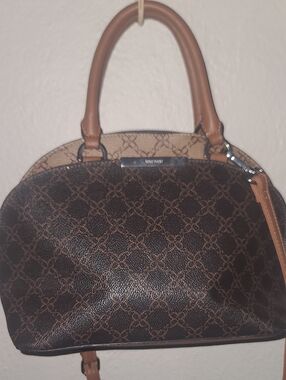 Nine West Mortom Dome Satchel in Brown Multi.